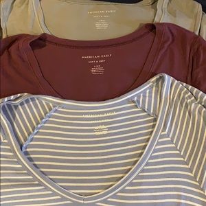 3 American Eagle ‘Soft and Sexy’ T-Shirts.